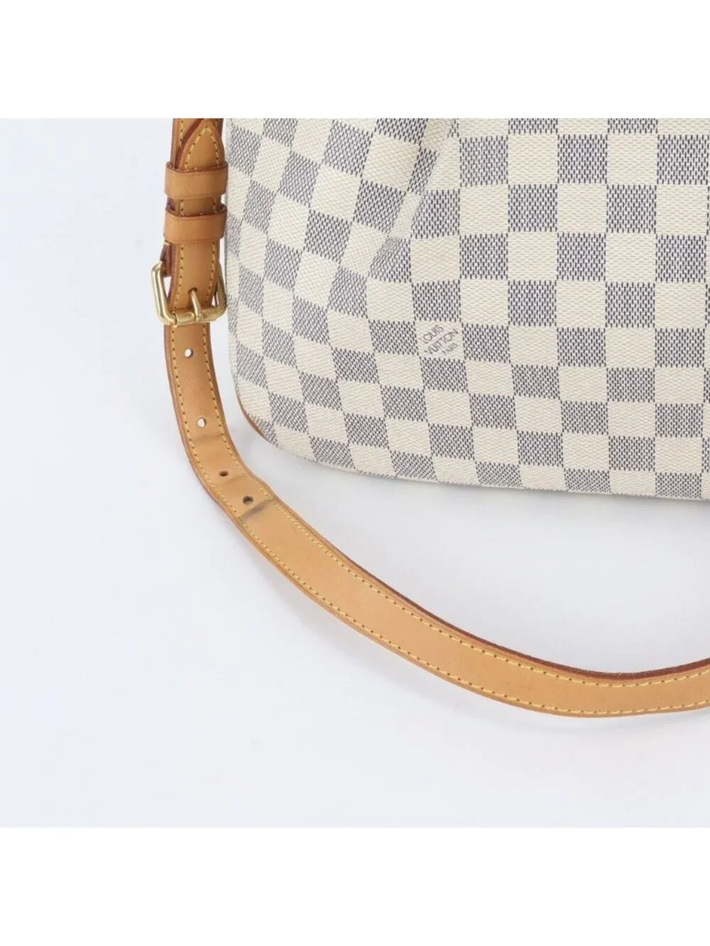Louis Vuitton Damier Azur Syracuse MM Leather Shoulder Bag Crossbody
